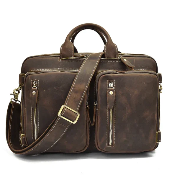 Premium Vintage Leather Messenger Bag