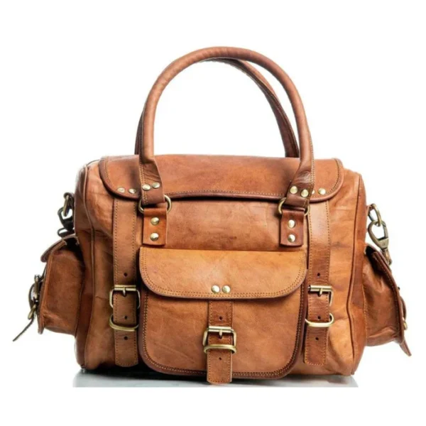 Rugged Leather Travel Bag