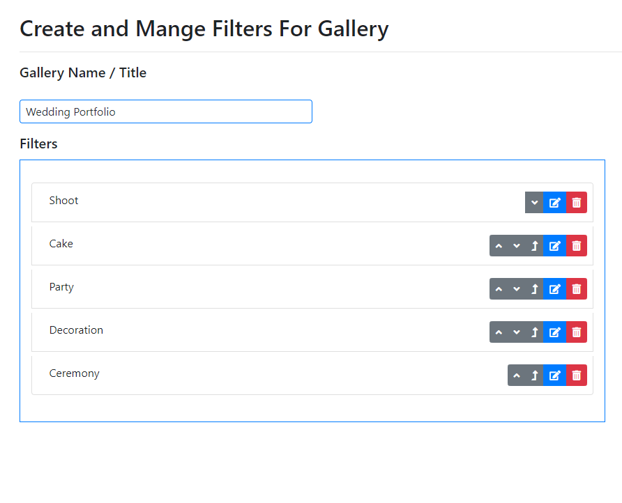 Filter Gallery WordPress Plugin