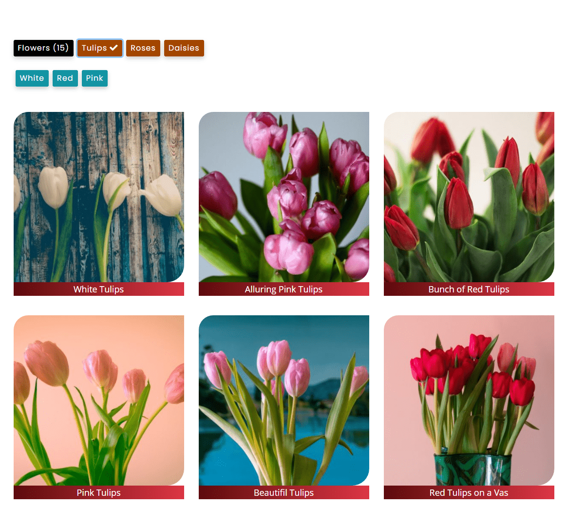 flowers filter gallery - filter gallery premium - wpfrank