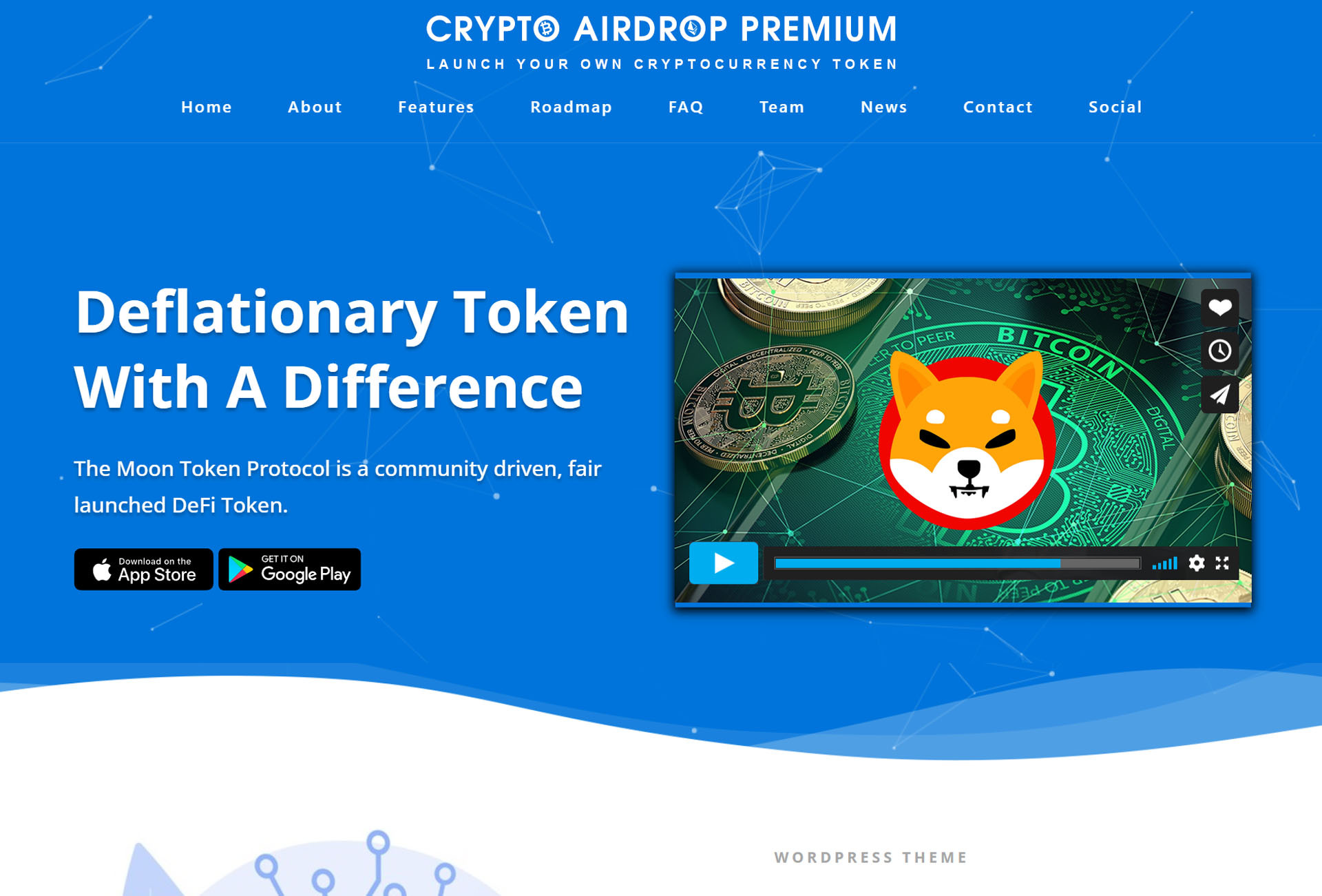 Crypto Airdrop Premium WordPress Theme - Launch Crypto Token