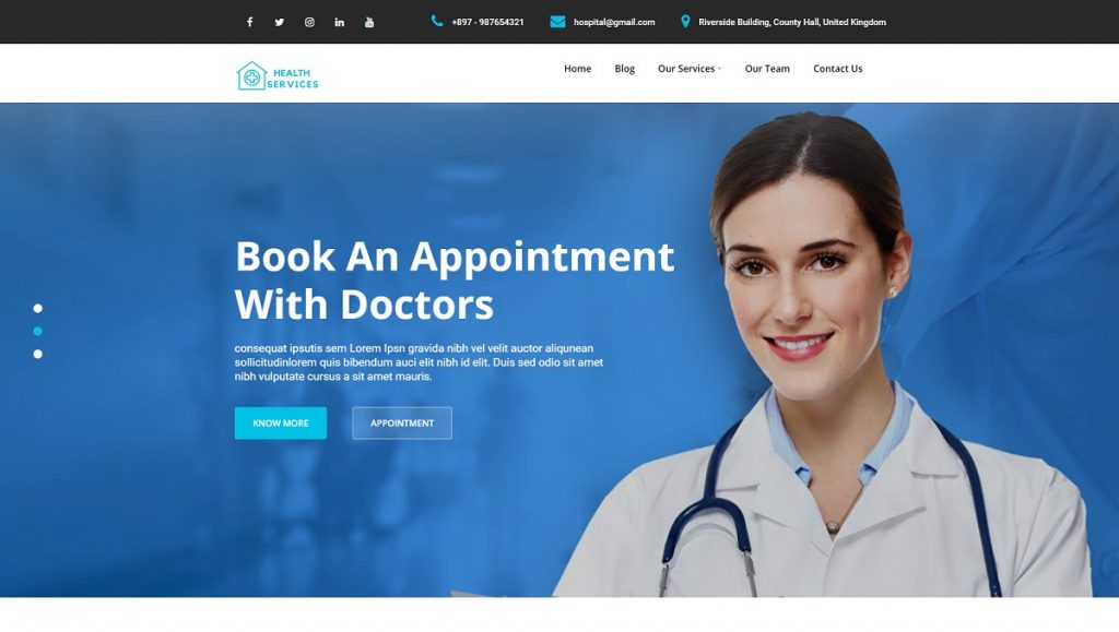 Health Services Free WordPress Theme