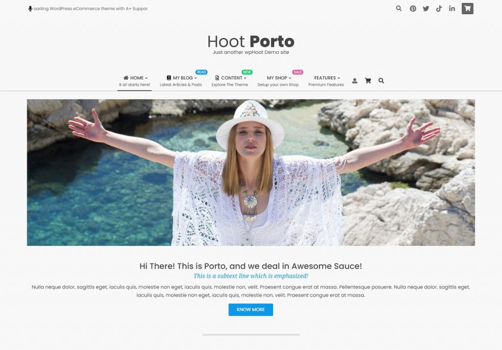 Hoot Porto WordPress Theme