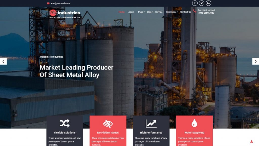 Manufacturing Industry WordPress Theme