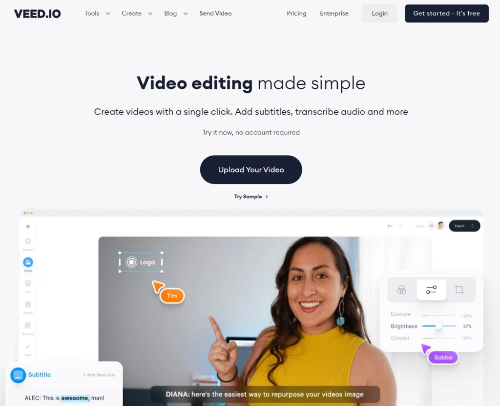 Veed Video editor