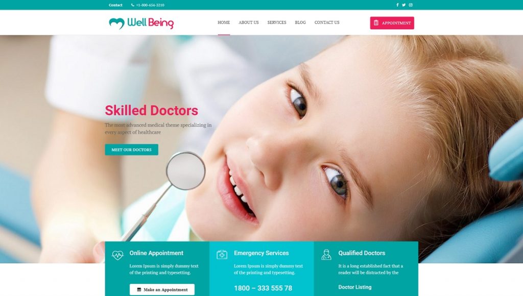 Wellbeing Hospital Free WordPress Theme