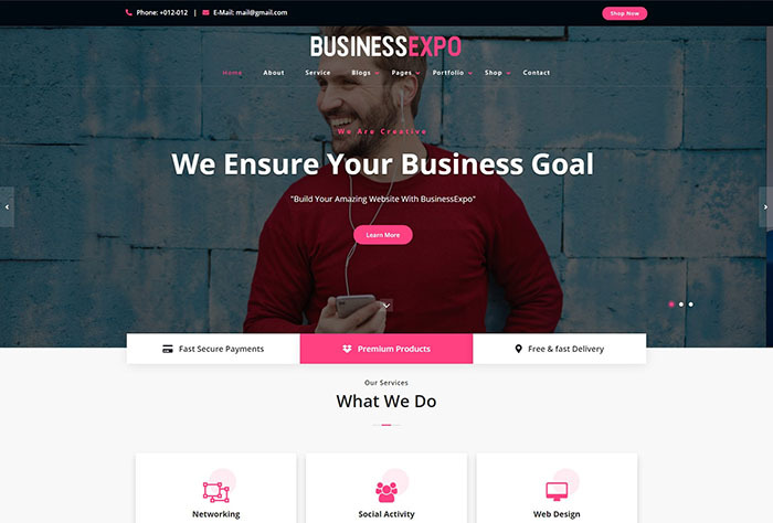BusinessExpo is a multipurpose WordPress theme