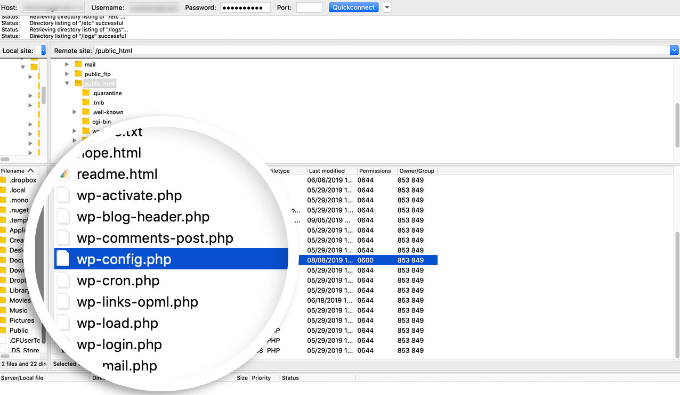 wp-config file