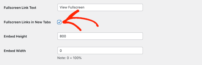 fullscreen checkbox