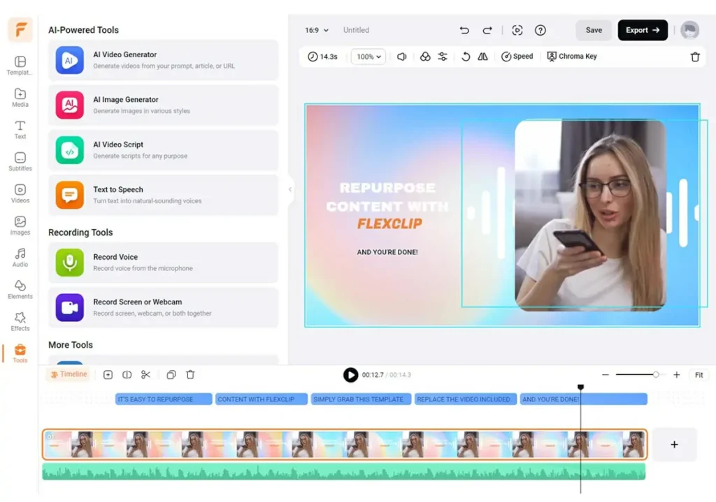 FlexClip - Best Content optimization tools