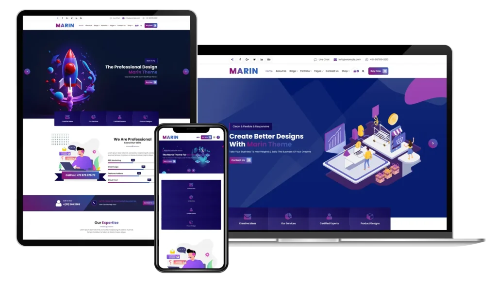 Wordpress Business theme - Marin Premium Theme