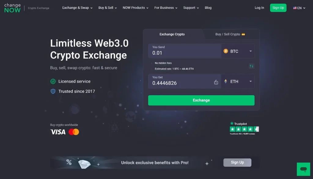 Top 10 Non-KYC Crypto Exchanges in the USA for 2025: Buy Crypto Without KYC Hassle 8 ChangeNOW – Hybrid Platform With Optional KYC