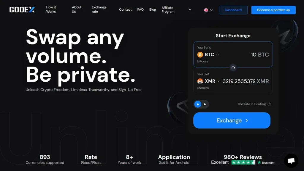 Top 10 Non-KYC Crypto Exchanges in the USA for 2025: Buy Crypto Without KYC Hassle 2 Godex – The Leading Non-KYC Crypto Exchanges in the USA