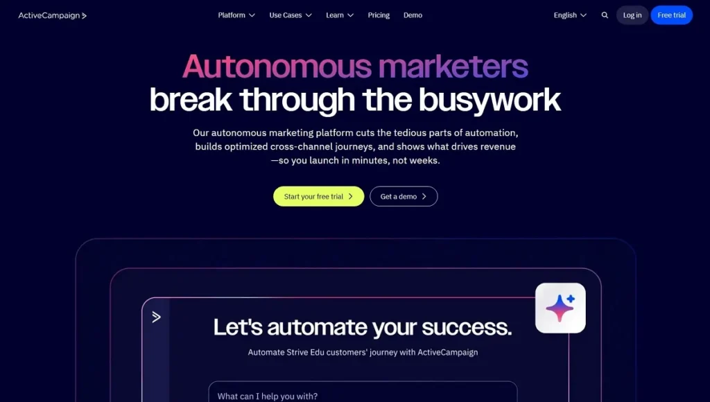 ActiveCampaign - Marketing automation for any business