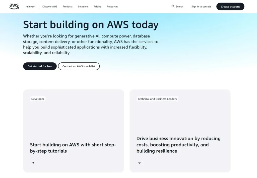 Amazon Web Services AWS - Top Cloud Computing Companies USA