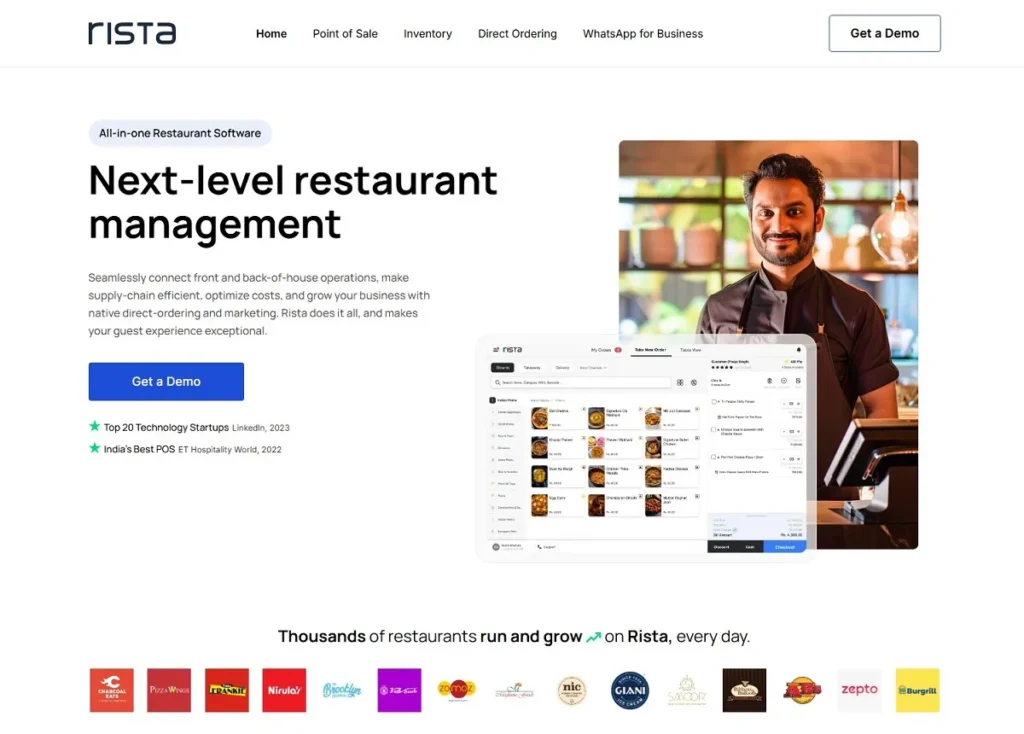 RISTA - Next-level restaurant management POS software system