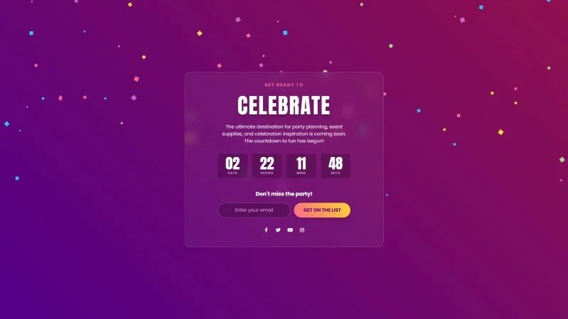 Coming Soon Maintenance Mode Template 19-Celebrate