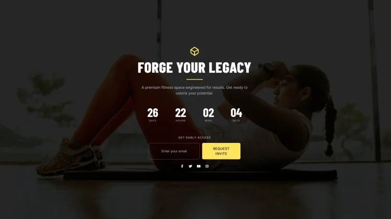 Coming Soon Maintenance Mode Template 29-gym
