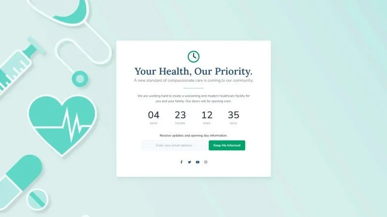 Coming Soon Maintenance Mode Template 30-health