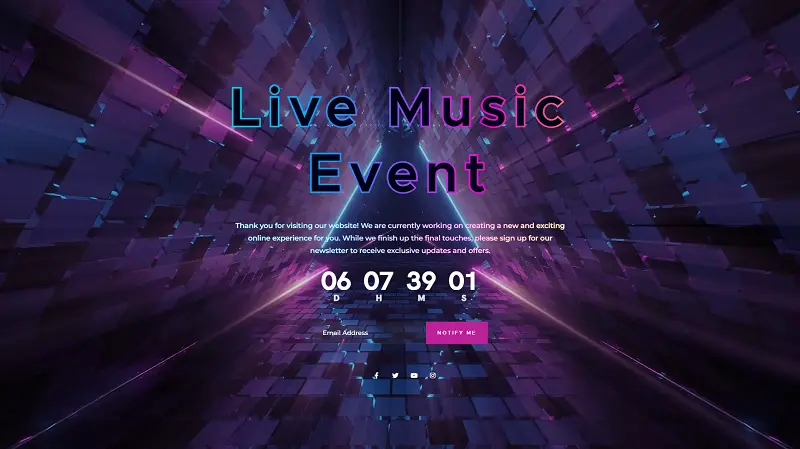 Coming Soon Maintenance Mode Template 6