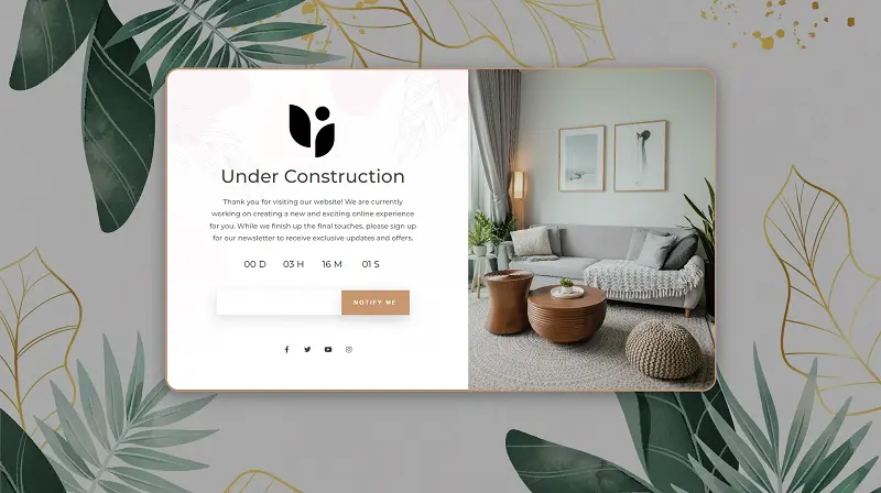 Coming Soon Maintenance Mode Template 7