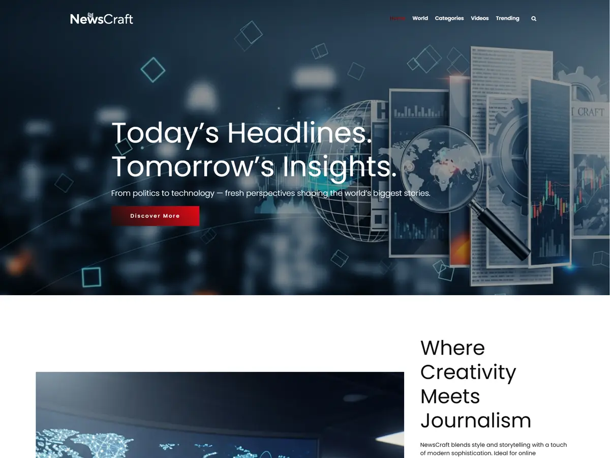 NewsCraft WordPress Theme Screenshot