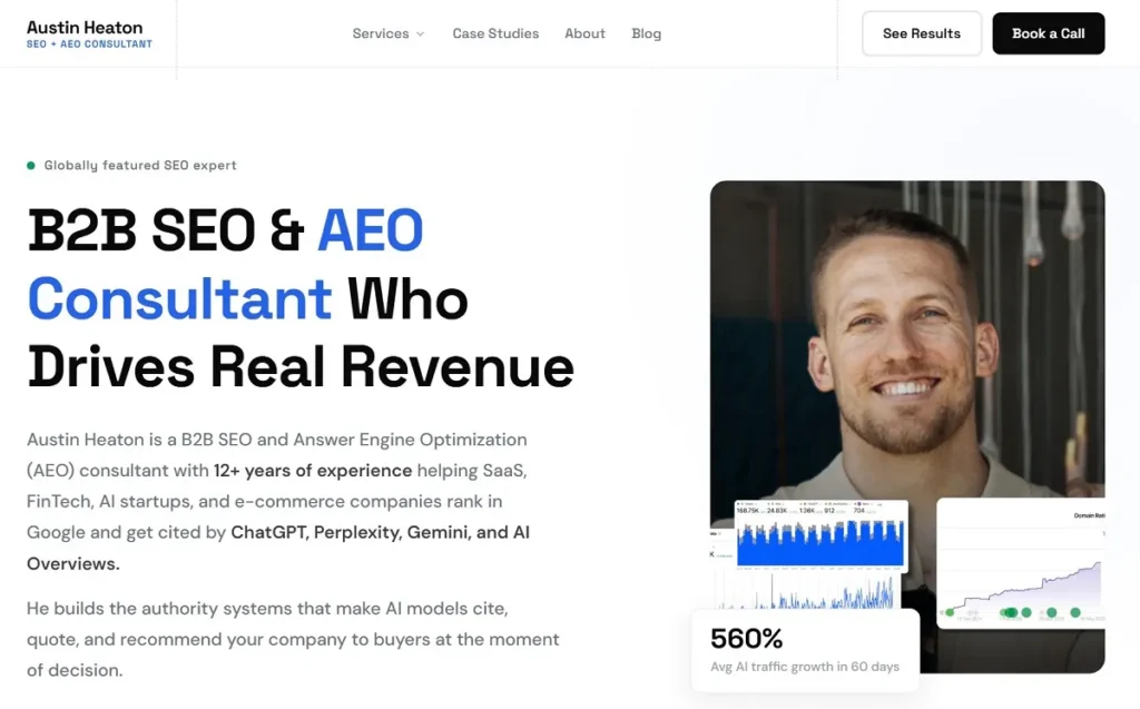 AI SEO Services by Austin Heaton is a B2B SEO and Answer Engine Optimization