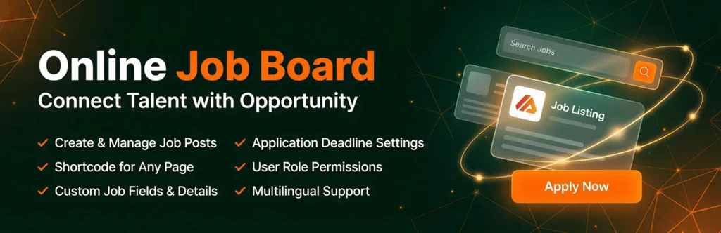 Free Online Job Board WordPress Plugin