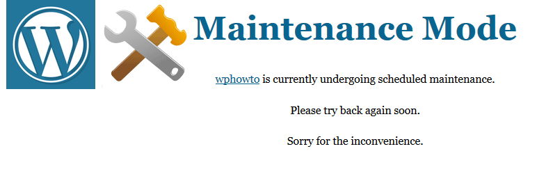 Simple Maintenance Mode