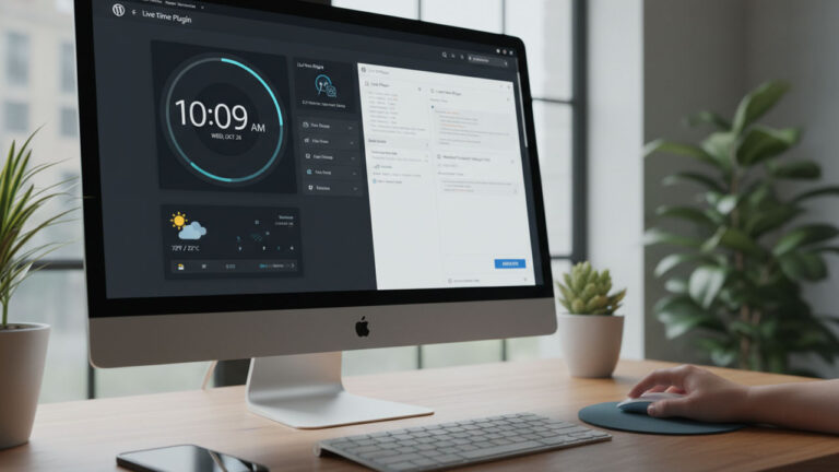Add Live Time and Weather Widgets to WordPress