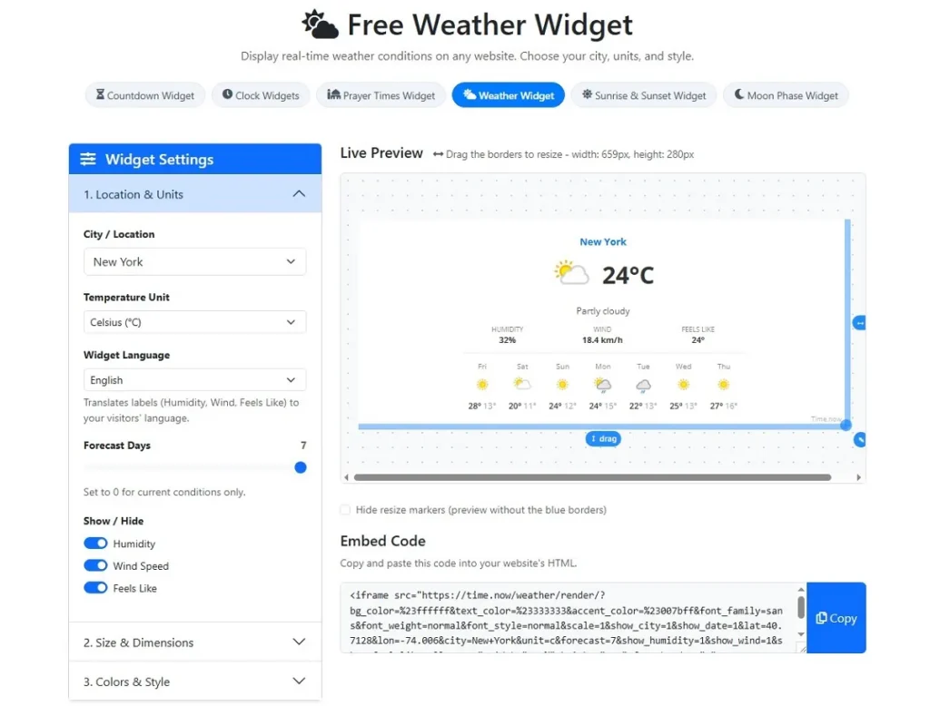 How to Add Live Time and Weather Widgets to Any WordPress Site 2 Free weather widget for WordPress website and blogs