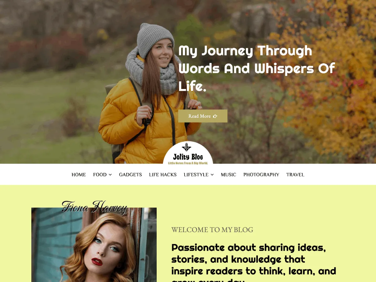 Jolity Blog – elegant theme for storytellers